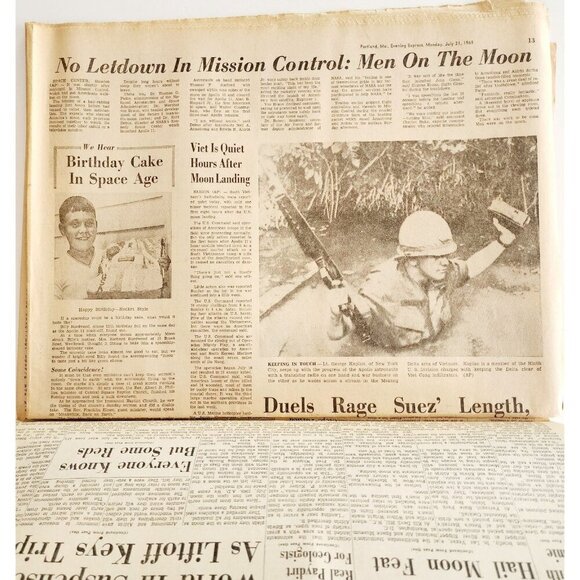 1969 Apollo 11 Moon Landing Return Mission Portland Express Newspaper 8/21 DWJJ - Picture 4 of 4